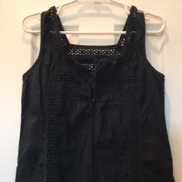 GAP | Dresses | 8 Linen Cotton Gap Dress Navy To Black Lace And Pretty  Lines | Poshmark